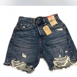 Levi's 501 Blue Denim Shorts